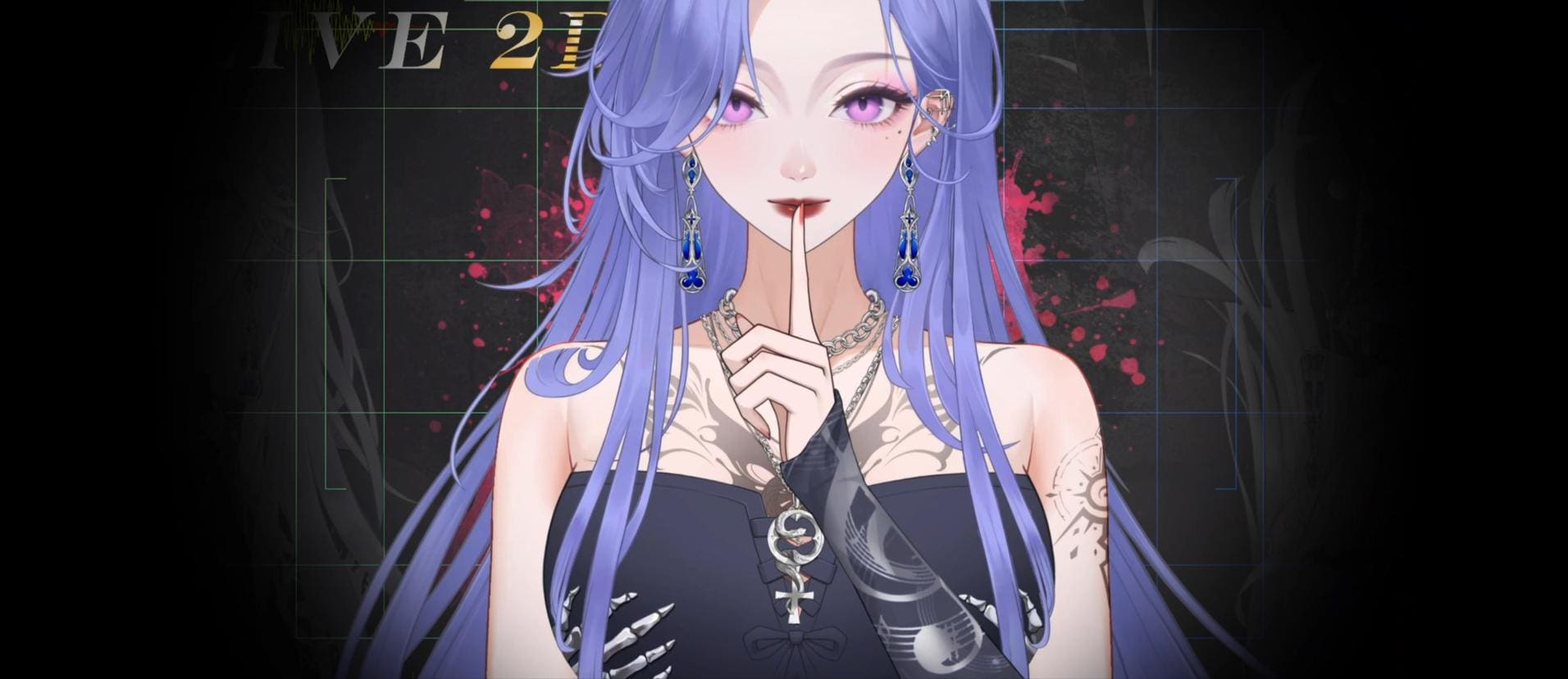 Nyx Noir Live2D Vtuber Model – Gothic Style, Full Body Rig