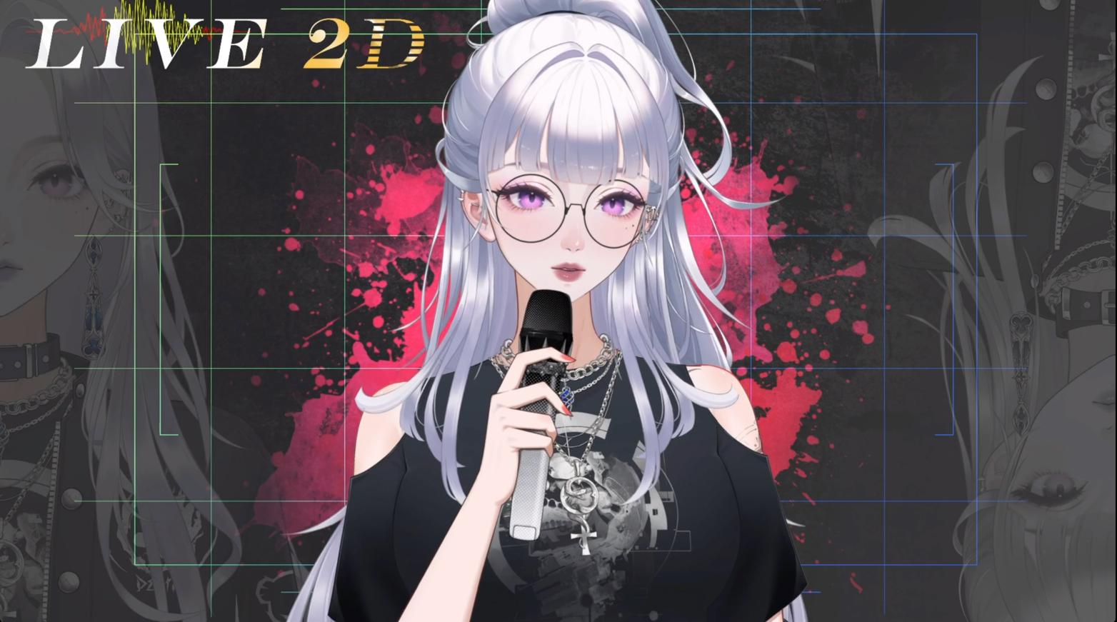 Nyx Noir Live2D Vtuber Model – Gothic Style, Full Body Rig