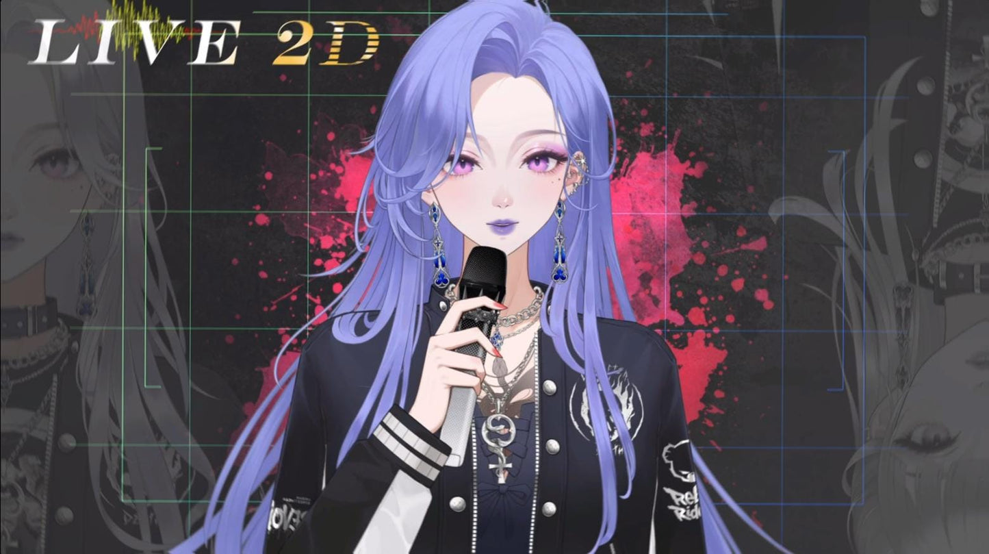 Nyx Noir Live2D Vtuber Model – Gothic Style, Full Body Rig