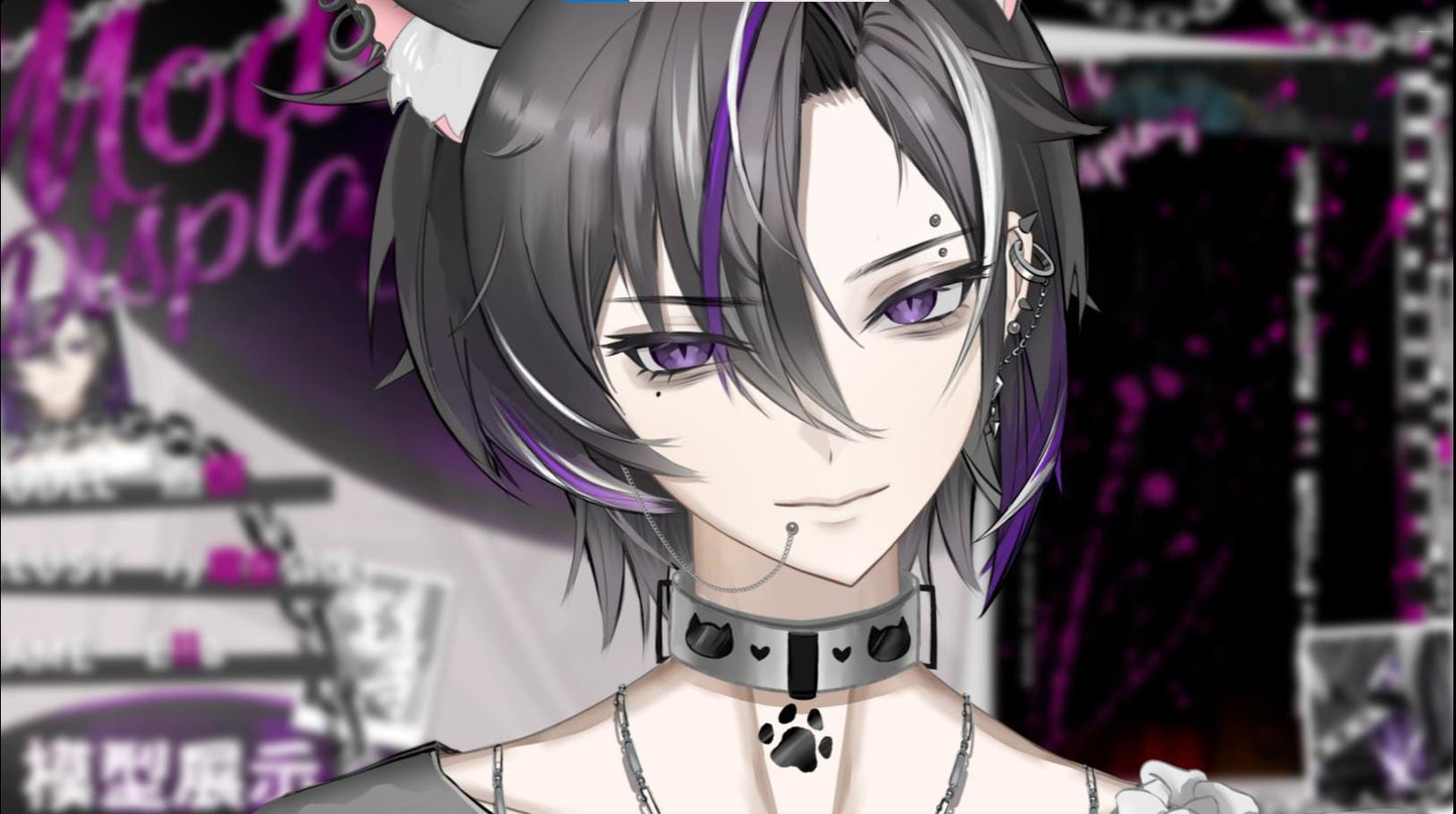 Elle - Gothic Wolf VTuber Model - Ready to Stream