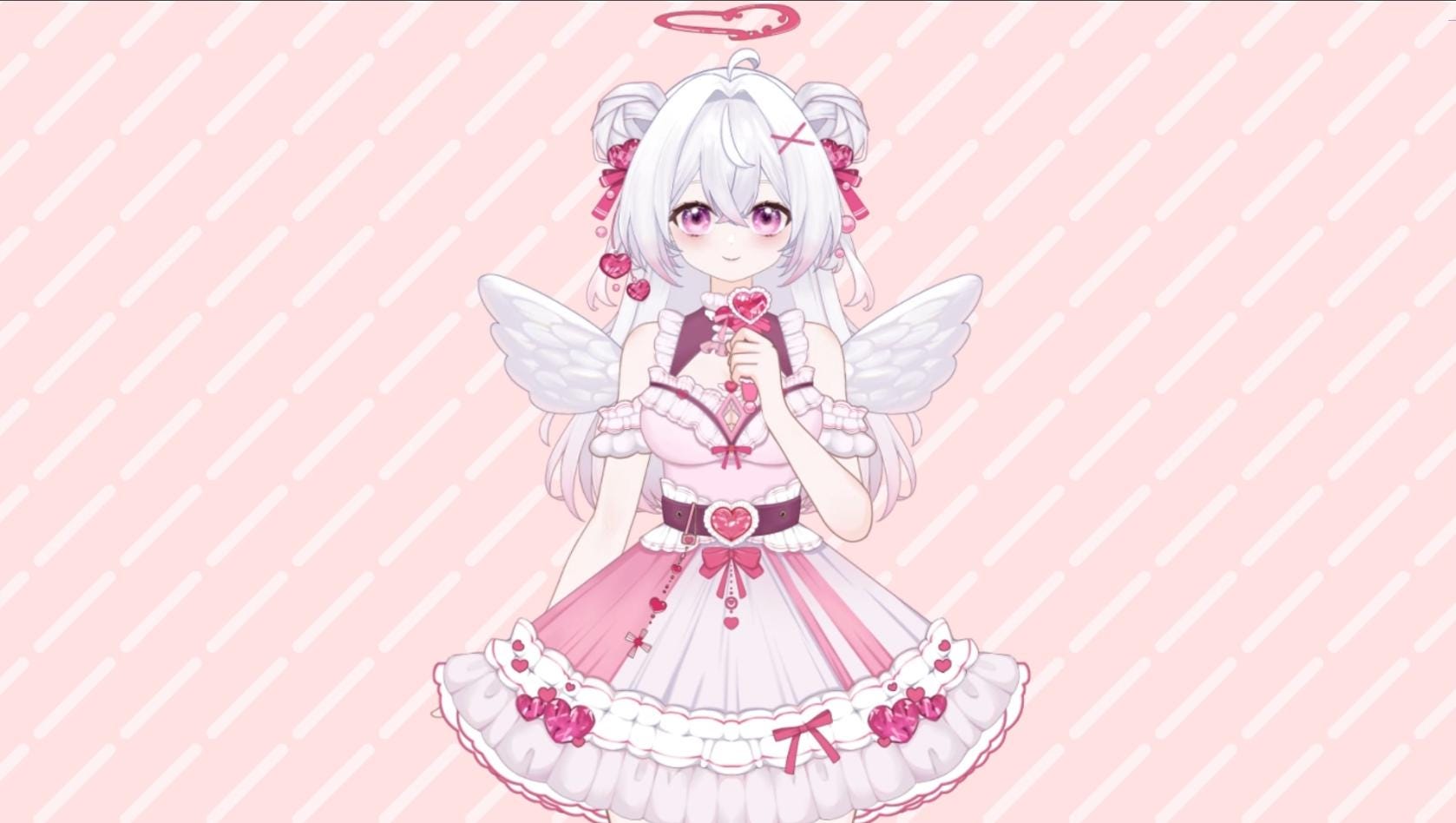 Strawberry Angel Vtuber Model Full Version – Full Body, Ready to Use