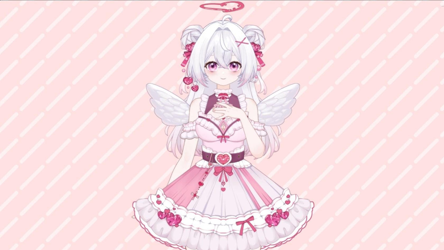 Strawberry Angel Vtuber Model Full Version – Full Body, Ready to Use