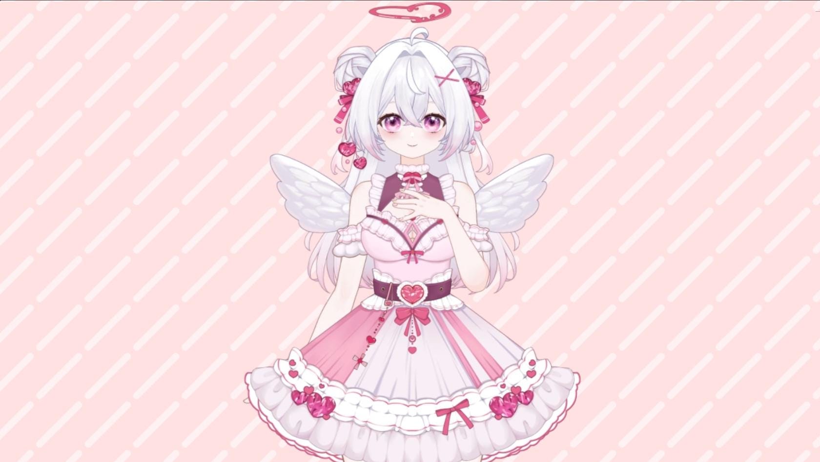 Strawberry Angel Vtuber Model Full Version – Full Body, Ready to Use