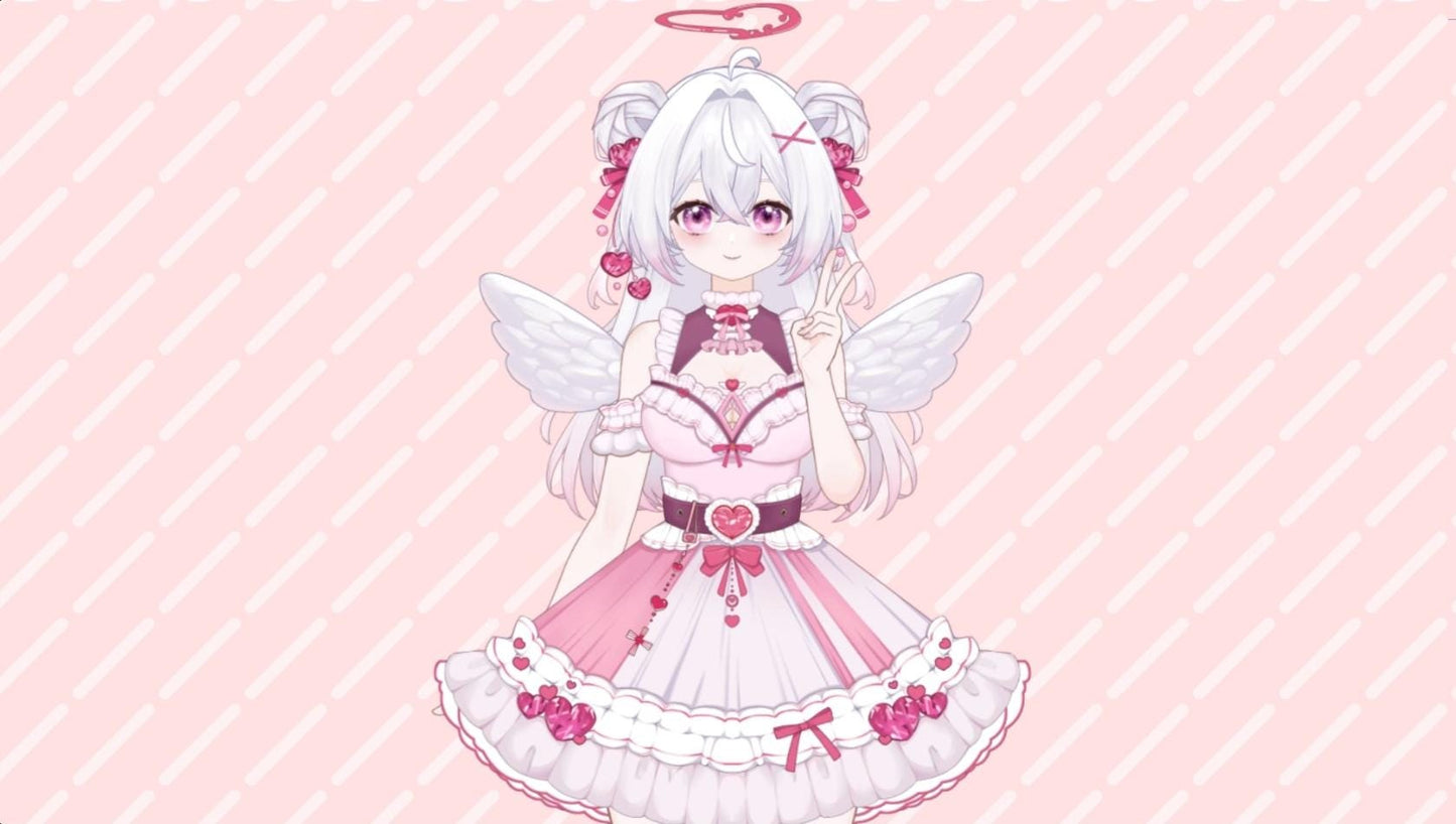 Strawberry Angel Vtuber Model Full Version – Full Body, Ready to Use