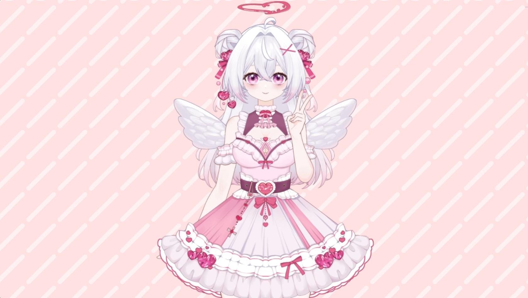 Strawberry Angel Vtuber Model Full Version – Full Body, Ready to Use