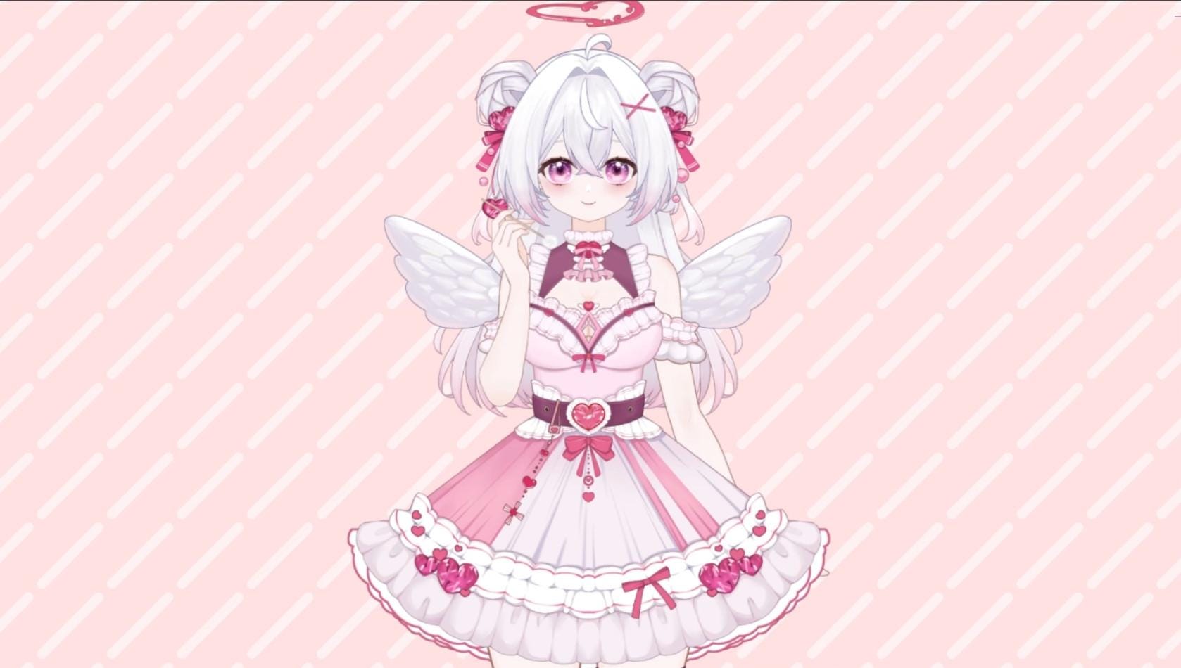 Strawberry Angel Vtuber Model Full Version – Full Body, Ready to Use