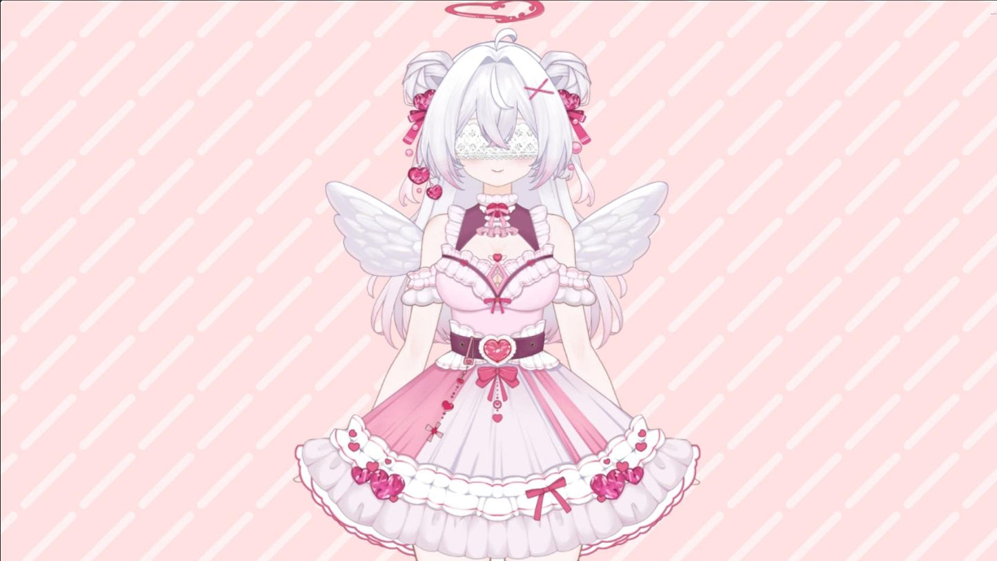 Strawberry Angel Vtuber Model Full Version – Full Body, Ready to Use
