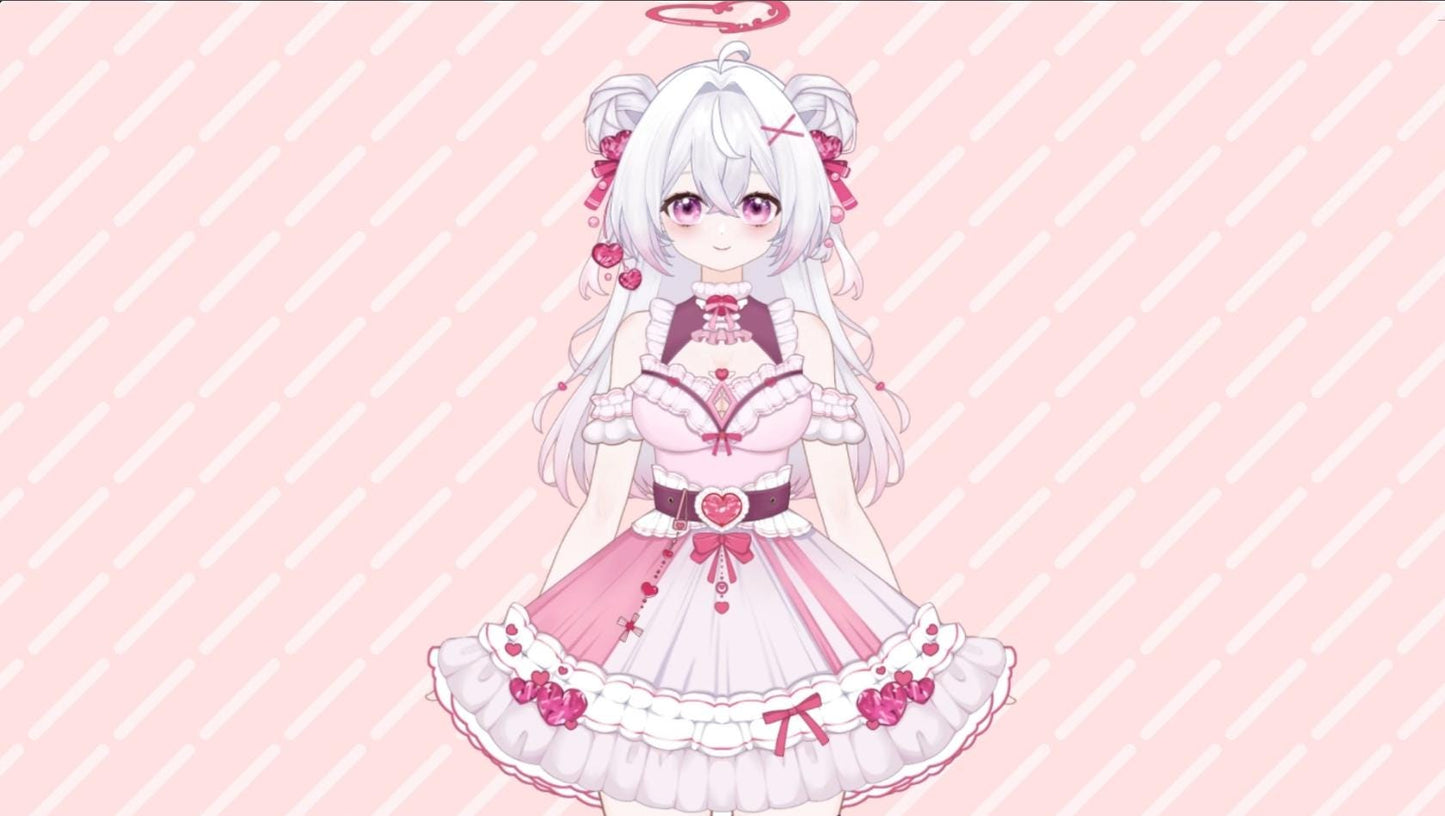 Strawberry Angel Vtuber Model Full Version – Full Body, Ready to Use