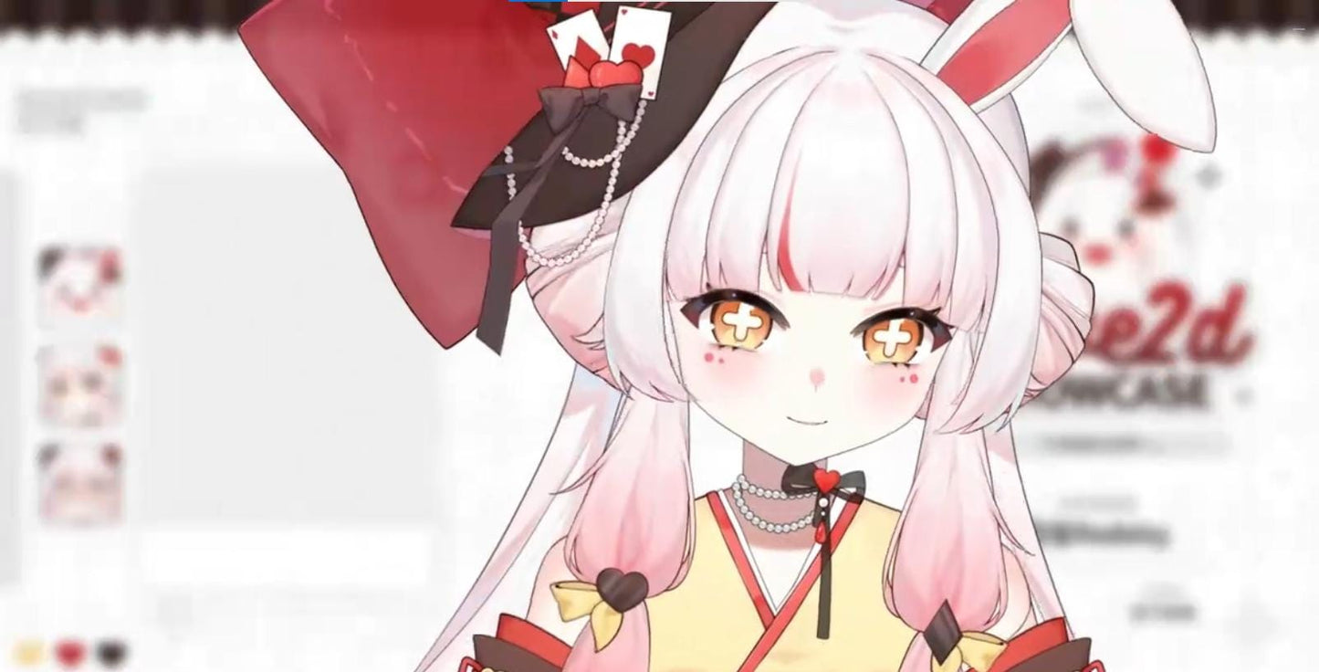 Magic Bunny VTuber Model | Rigged 2D Live2D Avatar
