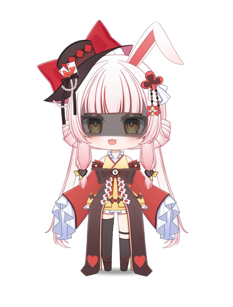 Chibi Magic Bunny VTuber Model | Rigged 2D Live2D Avatar