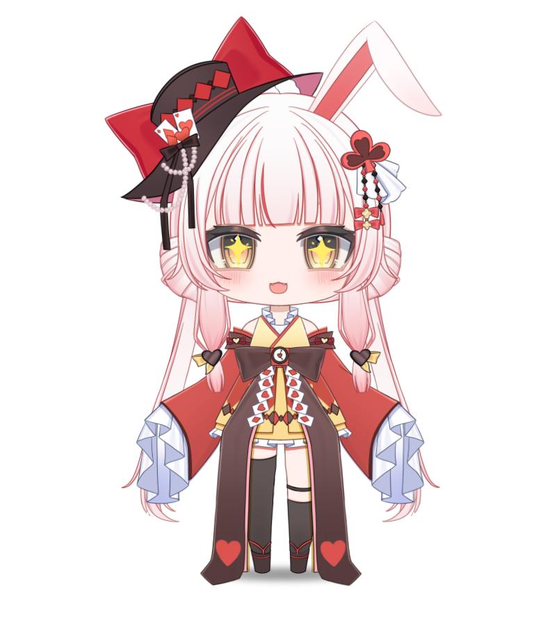 Chibi Magic Bunny VTuber Model | Rigged 2D Live2D Avatar