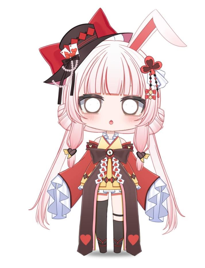 Chibi Magic Bunny VTuber Model | Rigged 2D Live2D Avatar