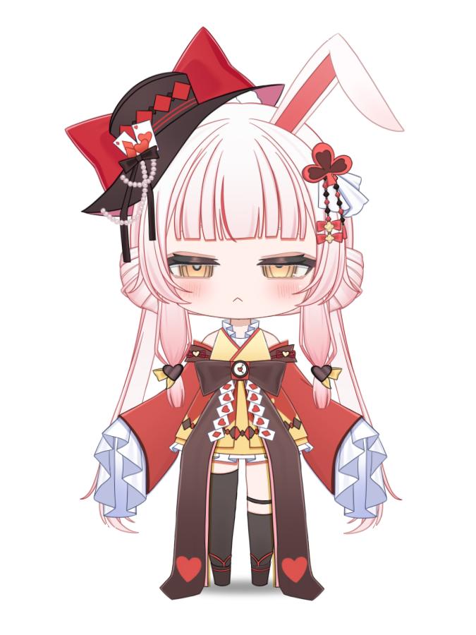 Chibi Magic Bunny VTuber Model | Rigged 2D Live2D Avatar