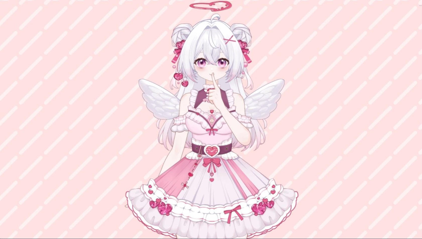 Strawberry Angel Vtuber Model Full Version – Full Body, Ready to Use