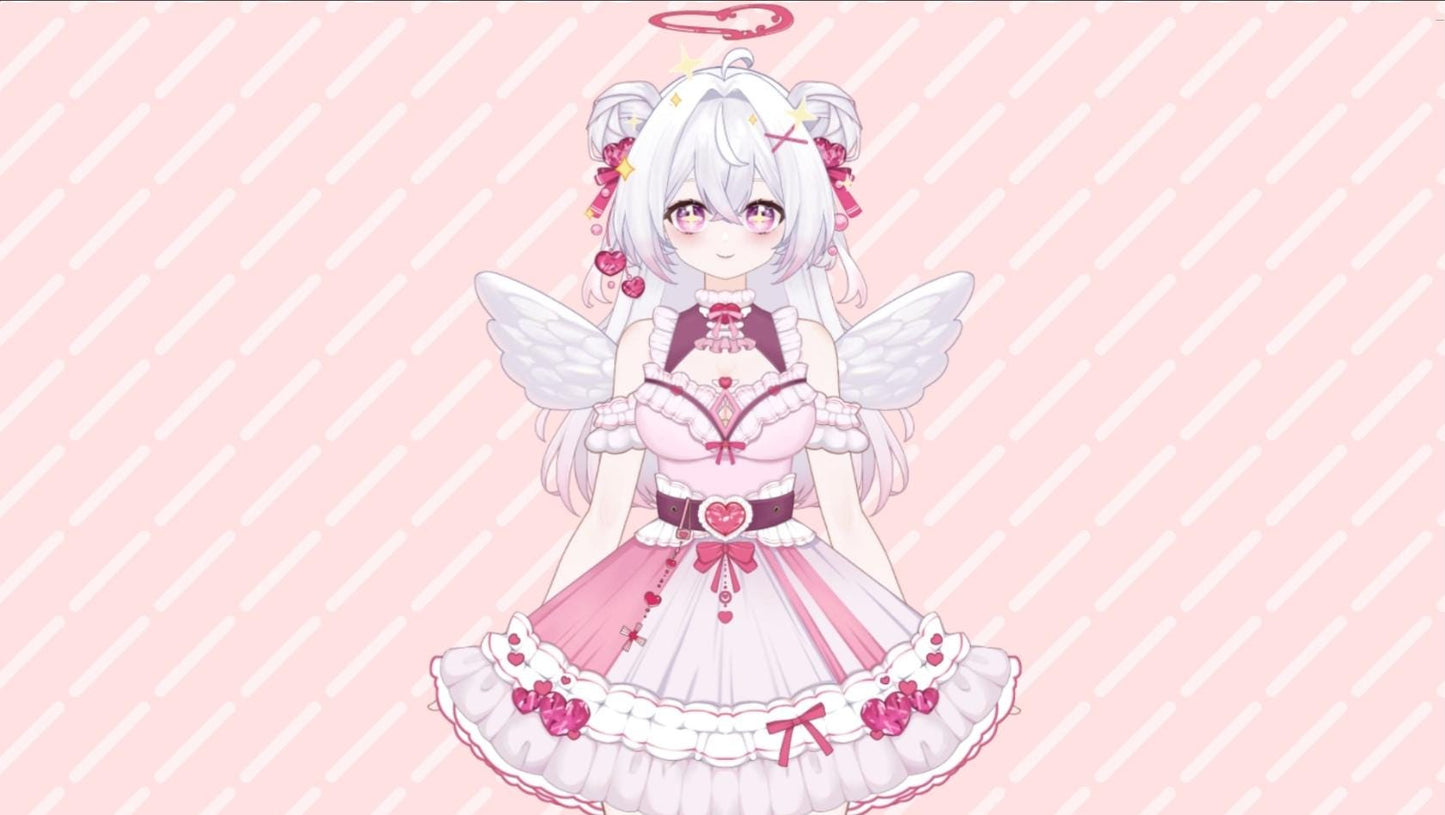 Strawberry Angel Vtuber Model Full Version – Full Body, Ready to Use