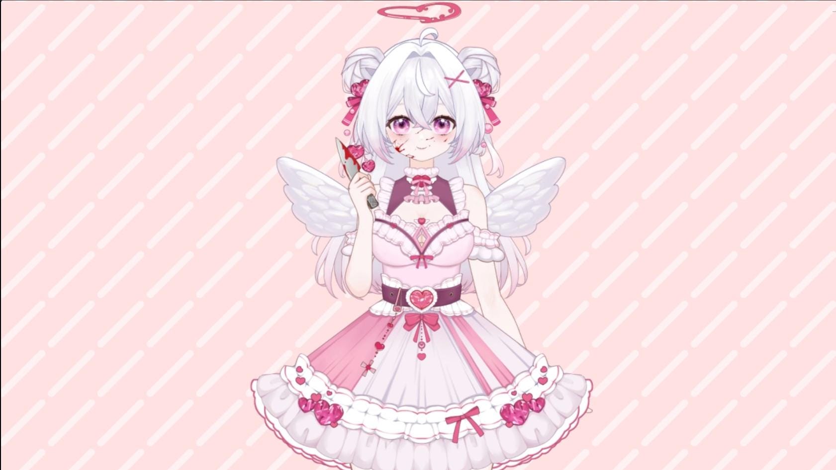 Strawberry Angel Vtuber Model Full Version – Full Body, Ready to Use