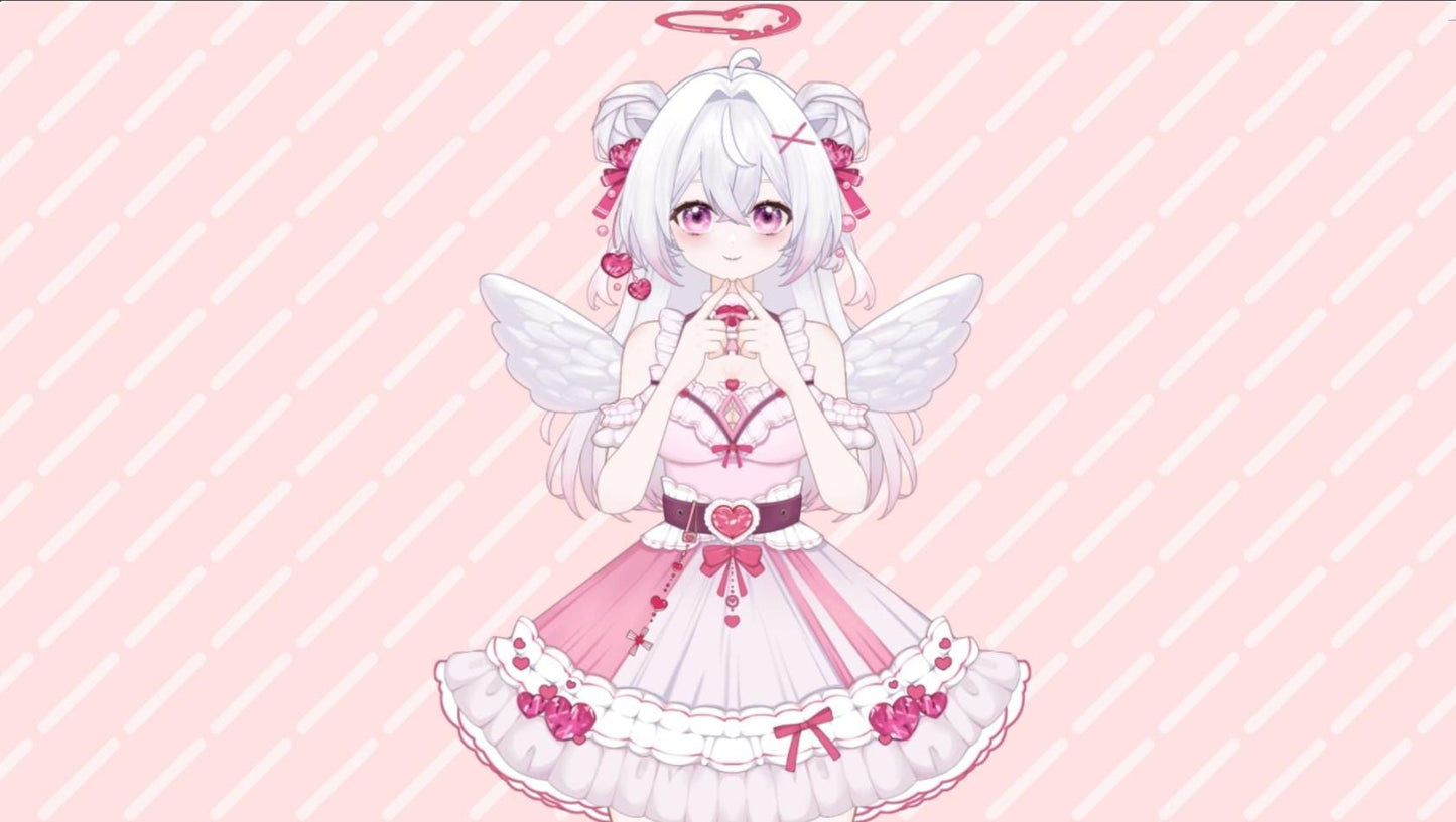Strawberry Angel Vtuber Model Full Version – Full Body, Ready to Use