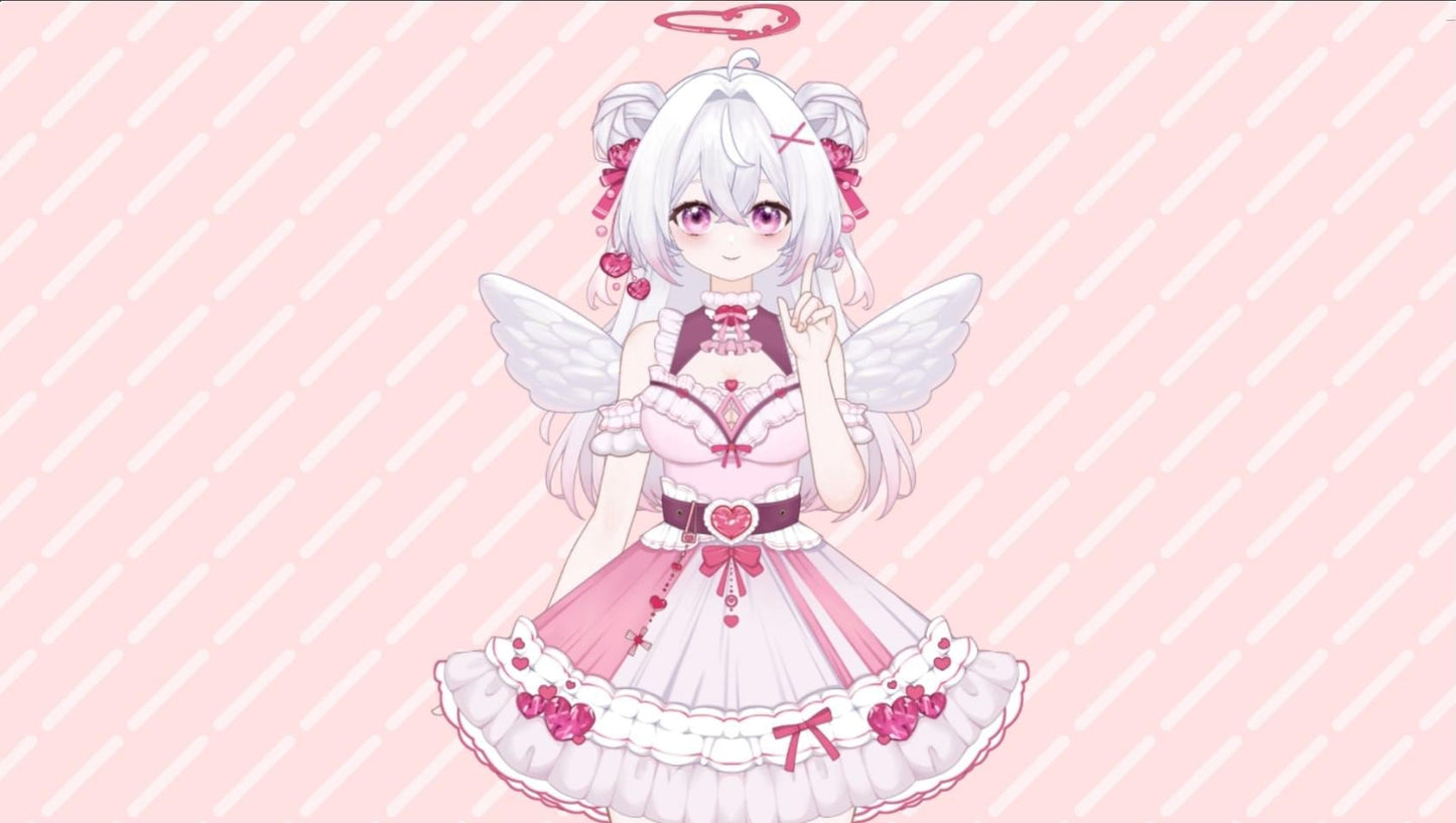 Strawberry Angel Vtuber Model Full Version – Full Body, Ready to Use