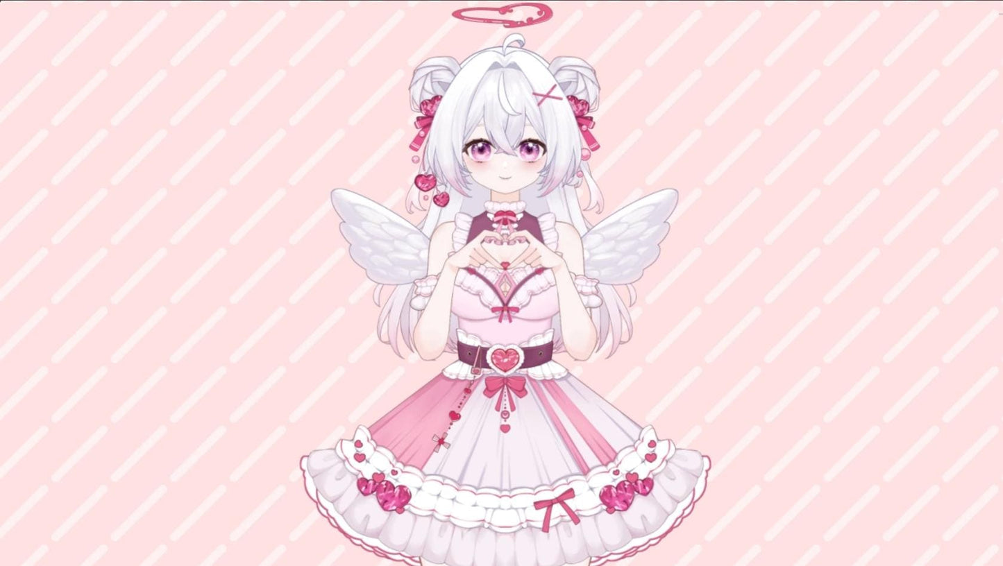 Strawberry Angel Vtuber Model Full Version – Full Body, Ready to Use