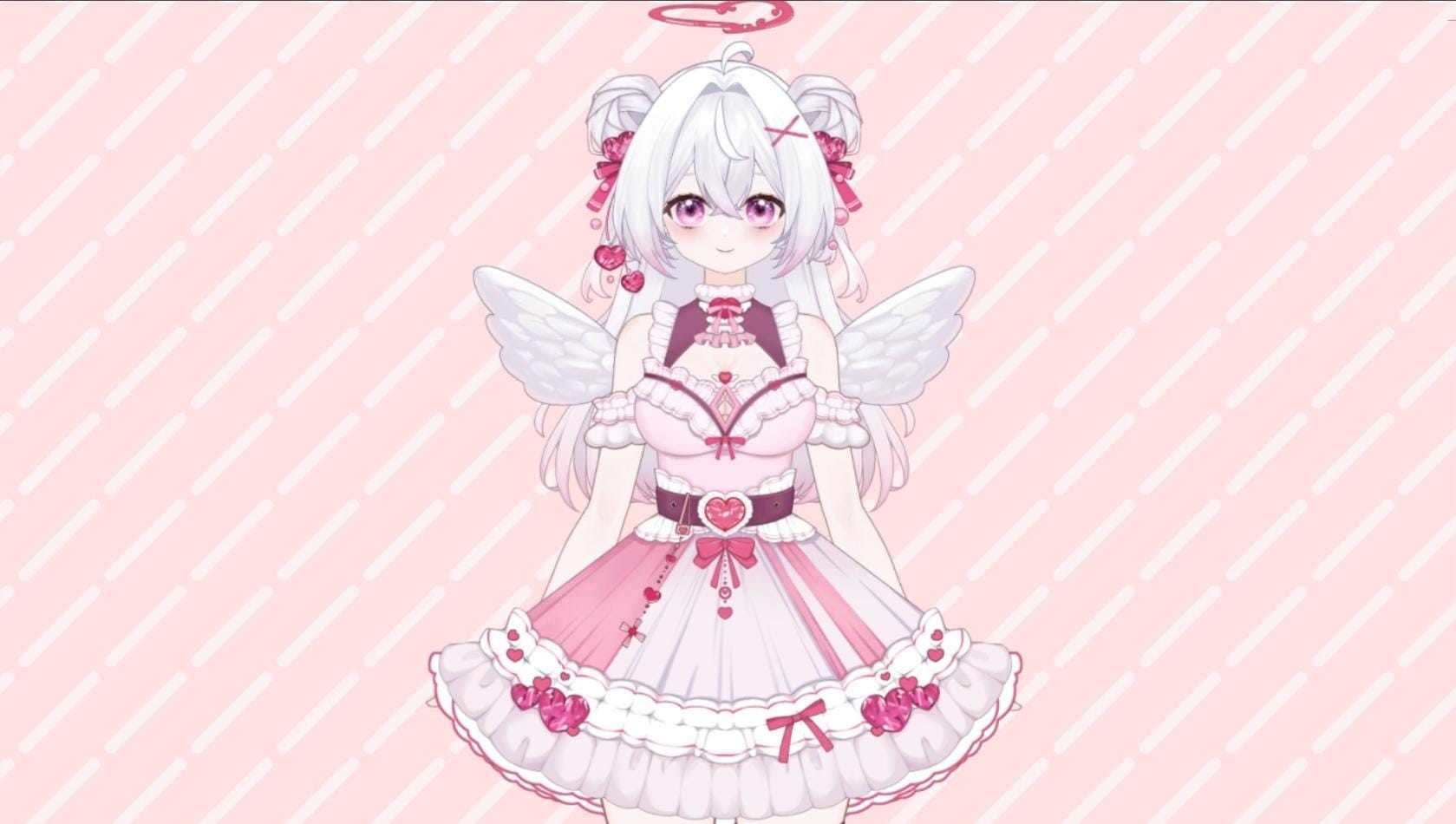 Strawberry Angel Vtuber Model Full Version – Full Body, Ready to Use