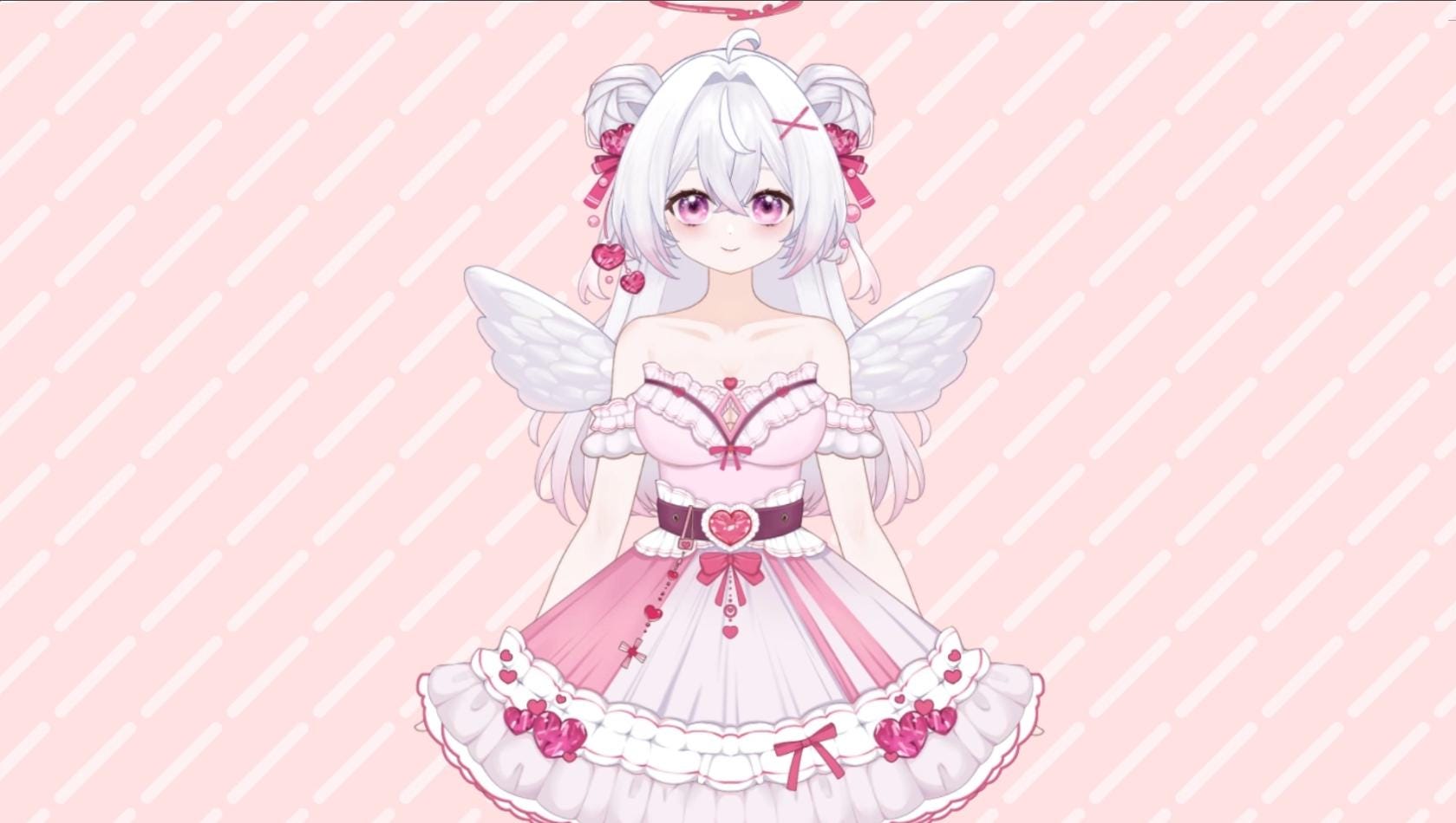 Strawberry Angel Vtuber Model Full Version – Full Body, Ready to Use