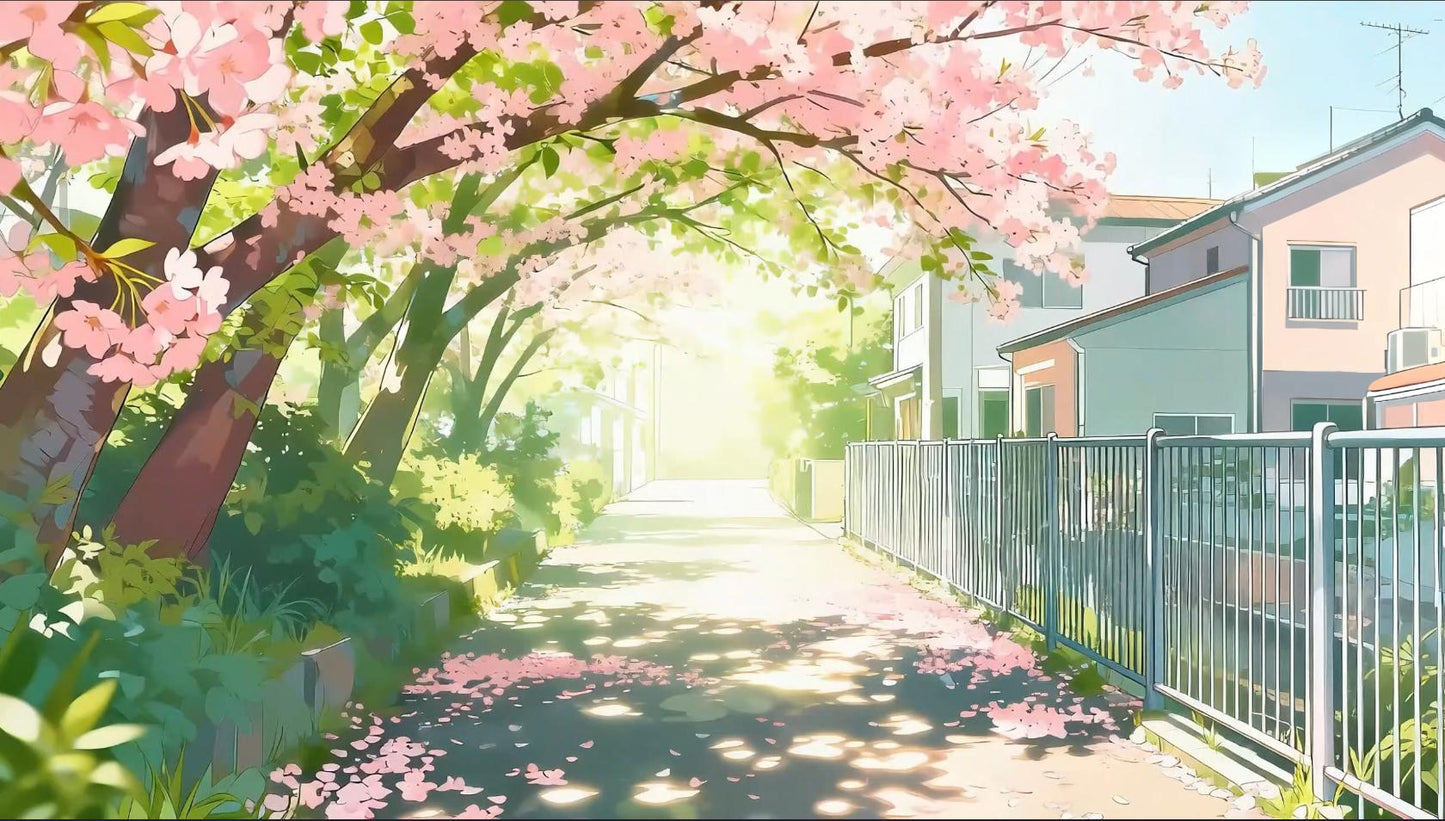 Return to Spring – Animated VTuber Background Set | 2552×1440 Loop Video | Spring / Floral / Gentle Scene