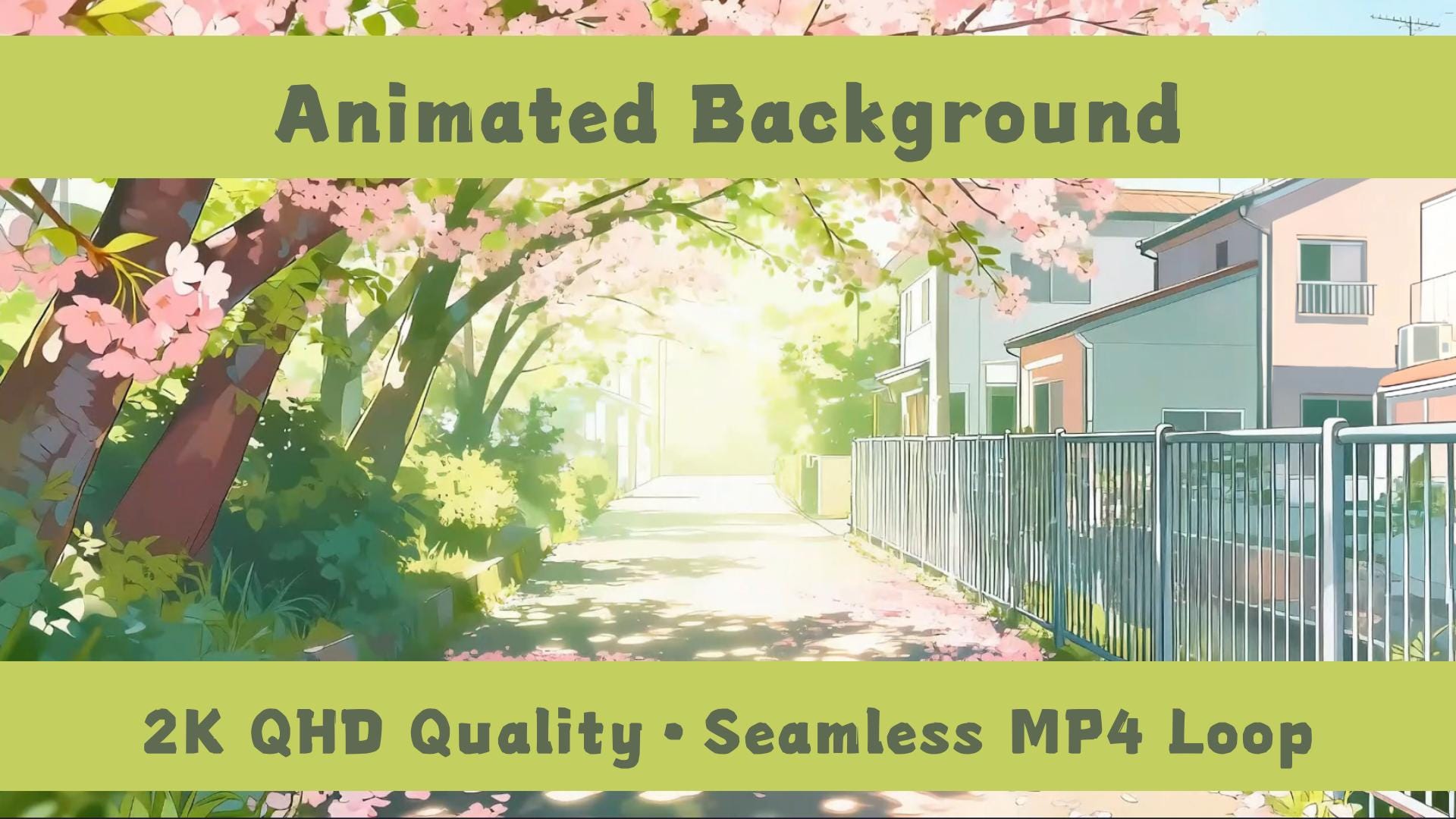 Return to Spring – Animated VTuber Background Set | 2552×1440 Loop Video | Spring / Floral / Gentle Scene