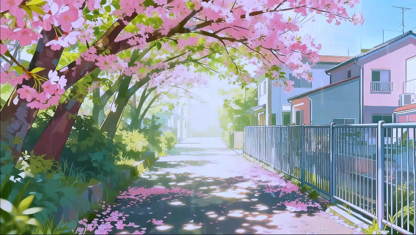 Return to Spring – Animated VTuber Background Set | 2552×1440 Loop Video | Spring / Floral / Gentle Scene