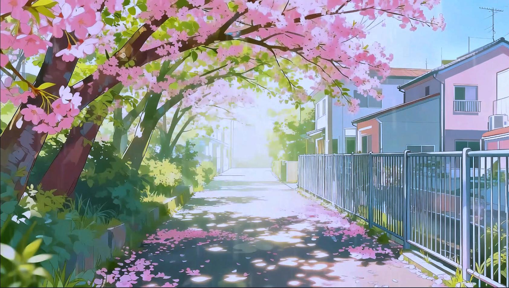 Return to Spring – Animated VTuber Background Set | 2552×1440 Loop Video | Spring / Floral / Gentle Scene