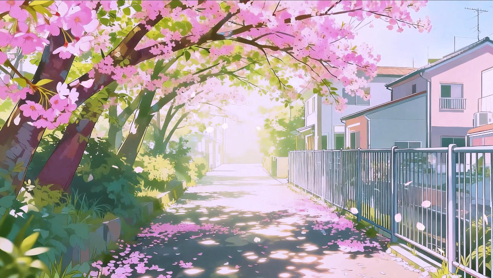 Return to Spring – Animated VTuber Background Set | 2552×1440 Loop Video | Spring / Floral / Gentle Scene