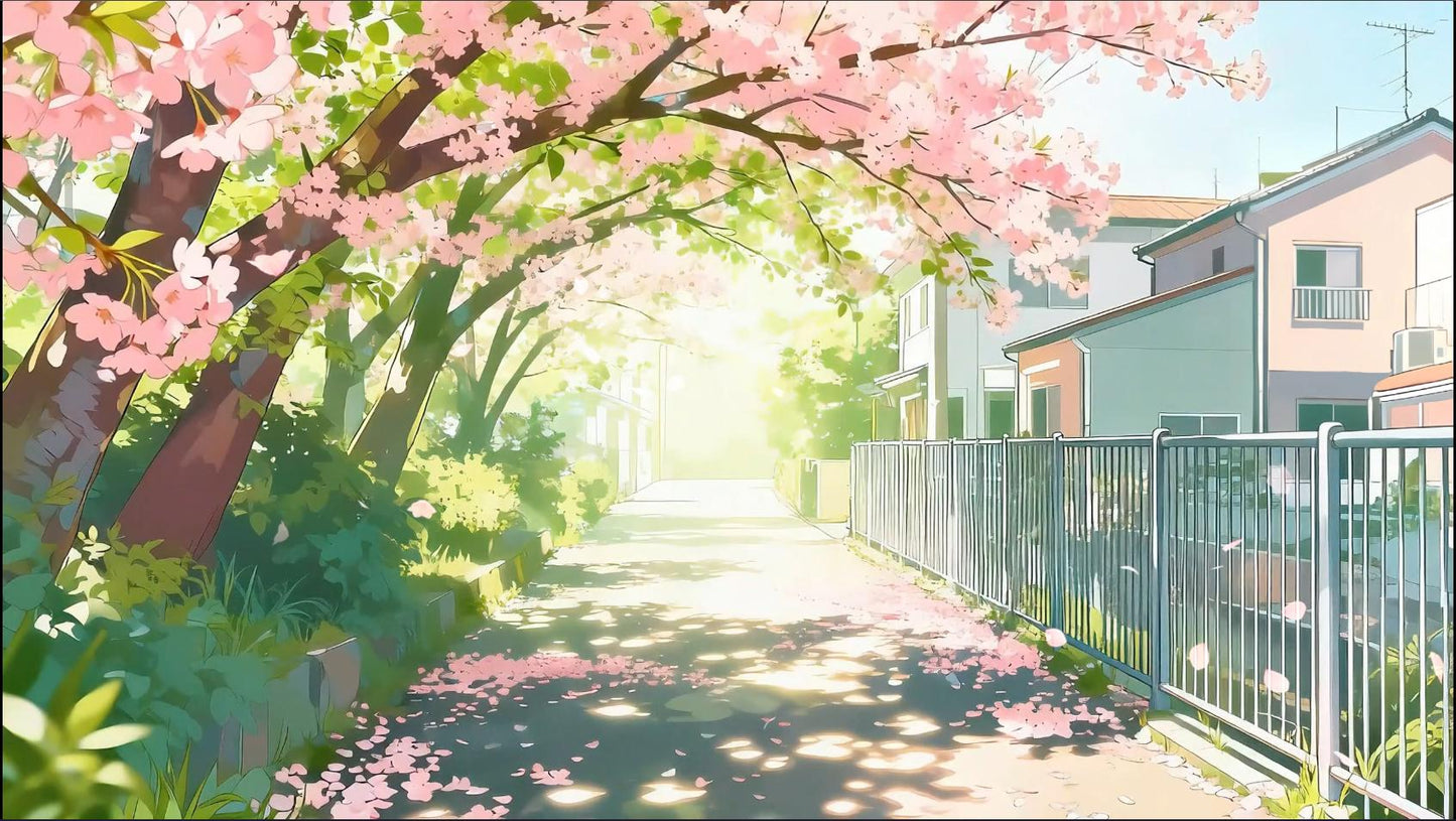 Return to Spring – Animated VTuber Background Set | 2552×1440 Loop Video | Spring / Floral / Gentle Scene