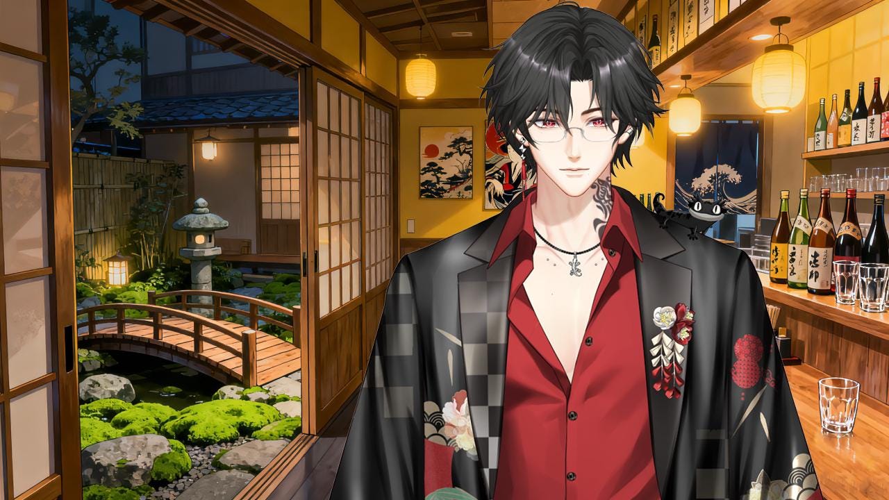 Yakuza Boss – [Full Version] | Live2D VTuber Model | Commercial Use | Ready to Use | Full Body | Outfit Toggles | Stream UI