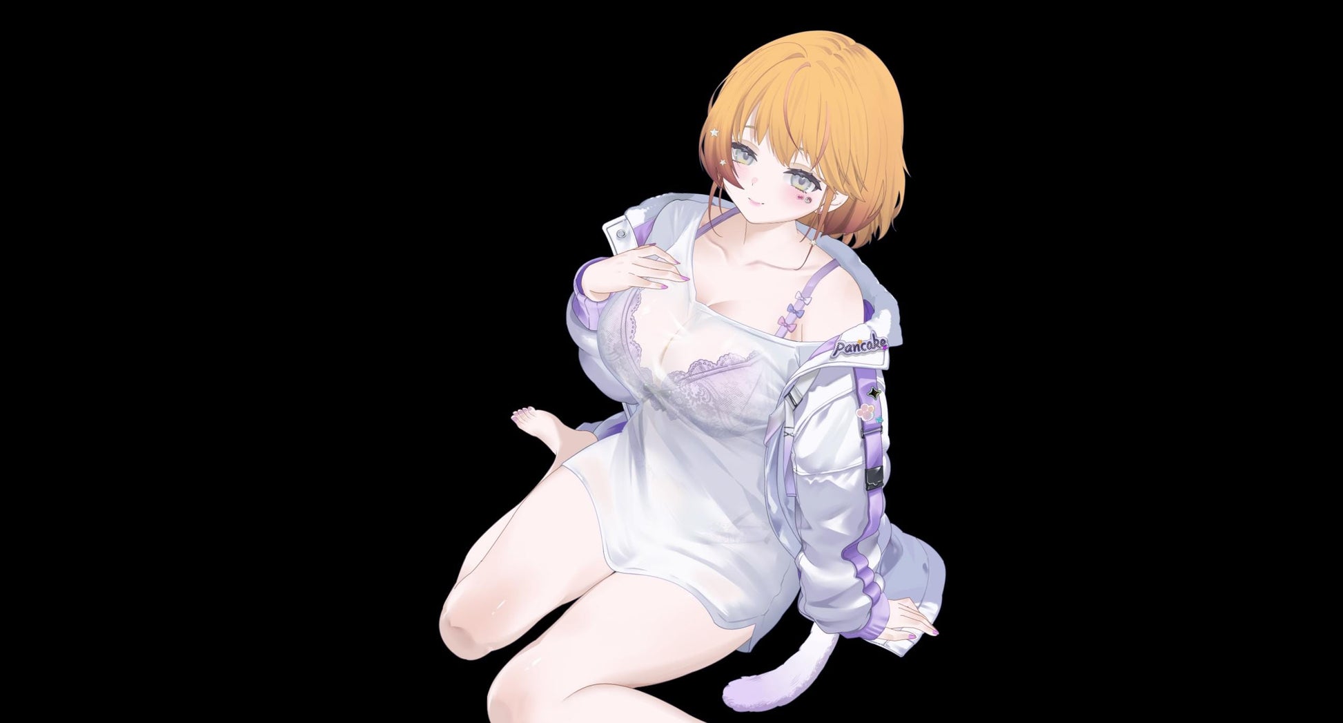 MUMU – [Full Version] | Live2D VTuber Model | Commercial Use | Ready to Use | Full Body | Outfit Toggles | Cozy Cat-Ear Loungewear