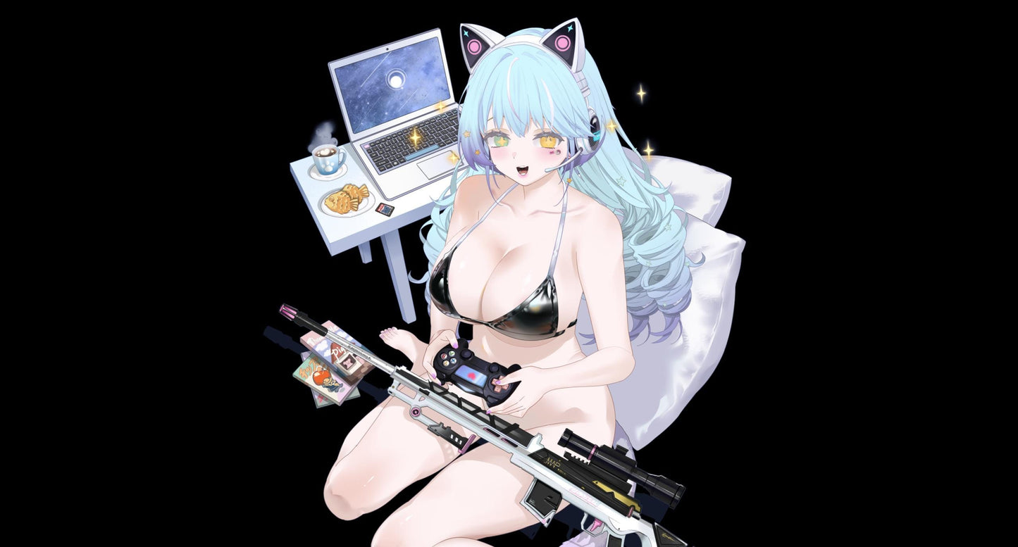 MUMU – [Full Version] | Live2D VTuber Model | Commercial Use | Ready to Use | Full Body | Outfit Toggles | Cozy Cat-Ear Loungewear