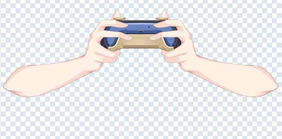 VTube Studio Controller Accessory PNG, Vtuber Gaming Hand Asset, VTS Prop, 4 Color Variations, Separated PNG Parts for Recoloring