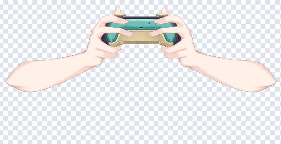 VTube Studio Controller Accessory PNG, Vtuber Gaming Hand Asset, VTS Prop, 4 Color Variations, Separated PNG Parts for Recoloring