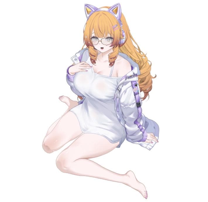 MUMU – [Basic Version] | Live2D VTuber Model | Commercial Use | Asymmetrical Model | Ready to Use | Full Body | Cozy Cat-Ear Loungewear