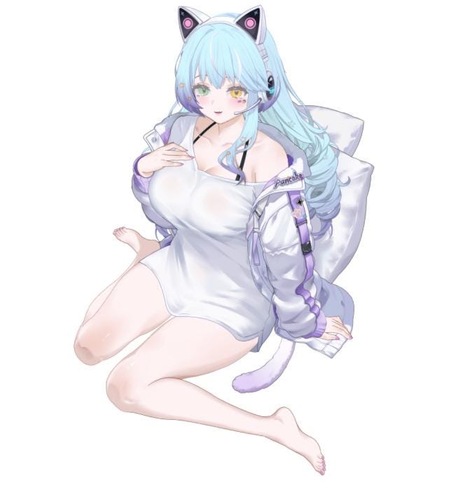 MUMU – [Basic Version] | Live2D VTuber Model | Commercial Use | Asymmetrical Model | Ready to Use | Full Body | Cozy Cat-Ear Loungewear
