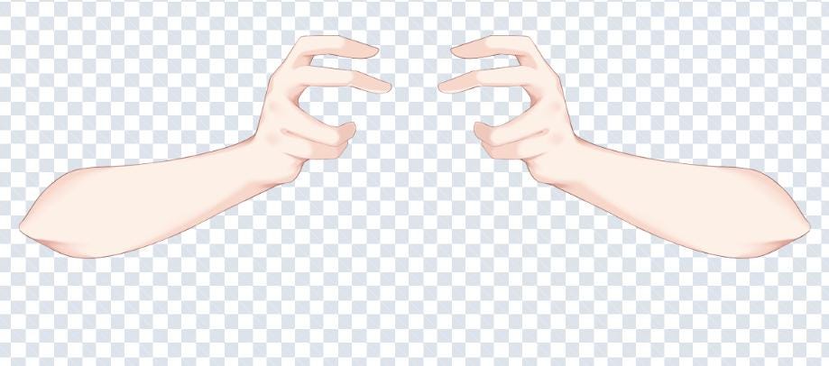 VTube Studio Controller Accessory PNG, Vtuber Gaming Hand Asset, VTS Prop, 4 Color Variations, Separated PNG Parts for Recoloring