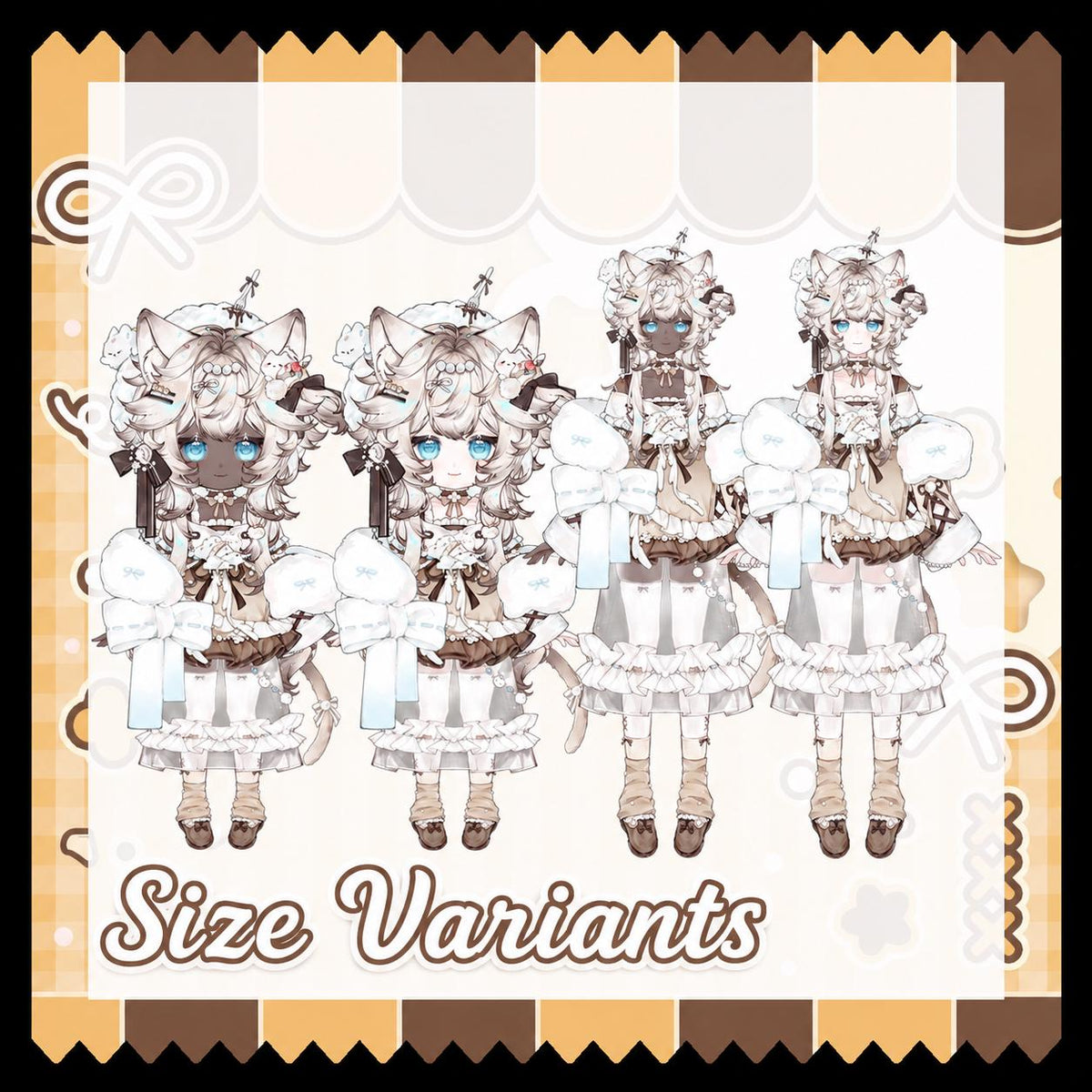 Siamese Cat Girl – Live2D VTuber Model | Commercial Use | Ready to Use | Full Body | Outfit Toggles