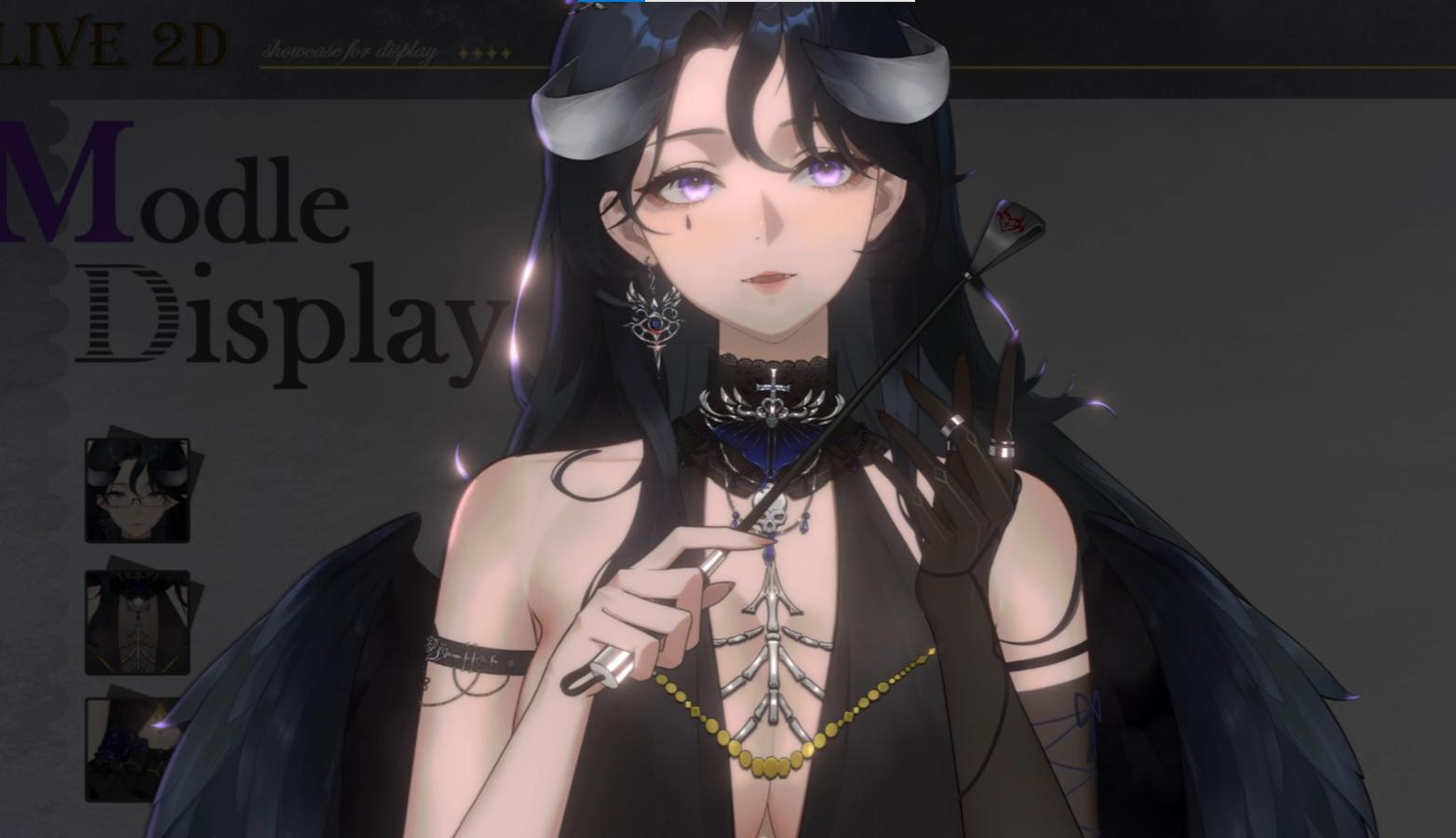 Nyra – Live2D VTuber Model | Commercial Use | Ready to Use | Full Body | Gothic Style