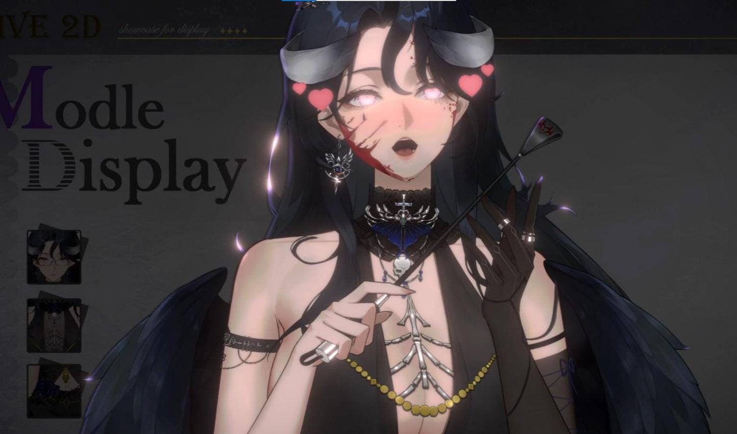 Nyra – Live2D VTuber Model | Commercial Use | Ready to Use | Full Body | Gothic Style