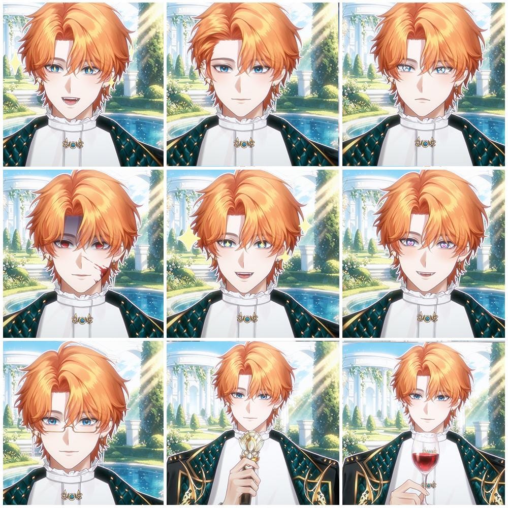 Prince – Premade Male VTuber Model | Elegant Royal Vtuber Avatar | Ready to Use | Full Body | Outfit Toggles