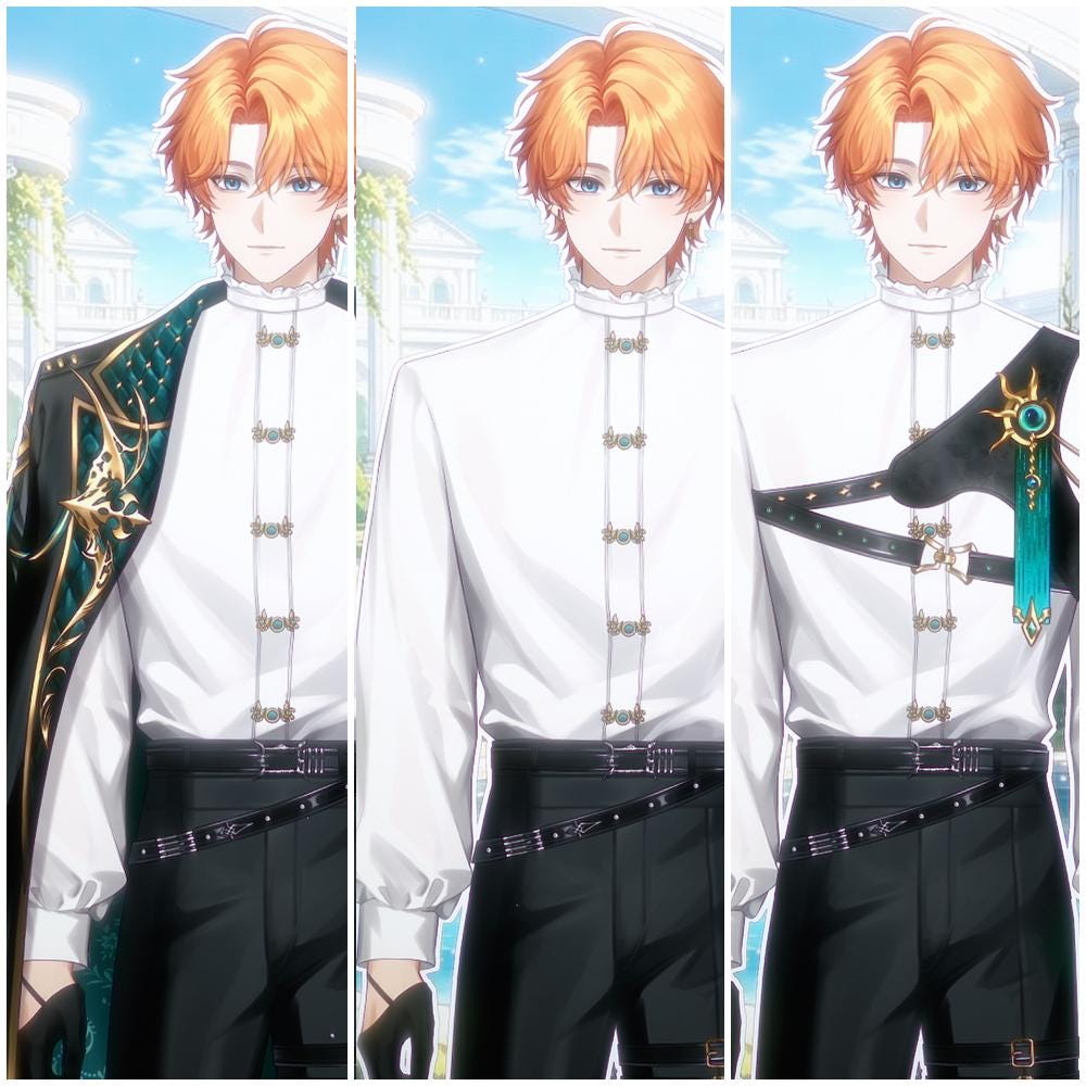 Prince – Premade Male VTuber Model | Elegant Royal Vtuber Avatar | Ready to Use | Full Body | Outfit Toggles