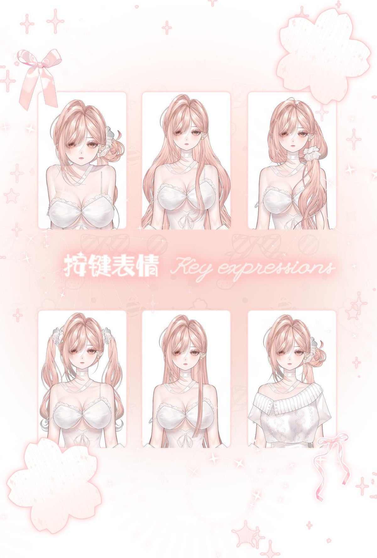 Pink Pink – Premade Female VTuber Model | Ready to Use | Full Body | 27 Toggles