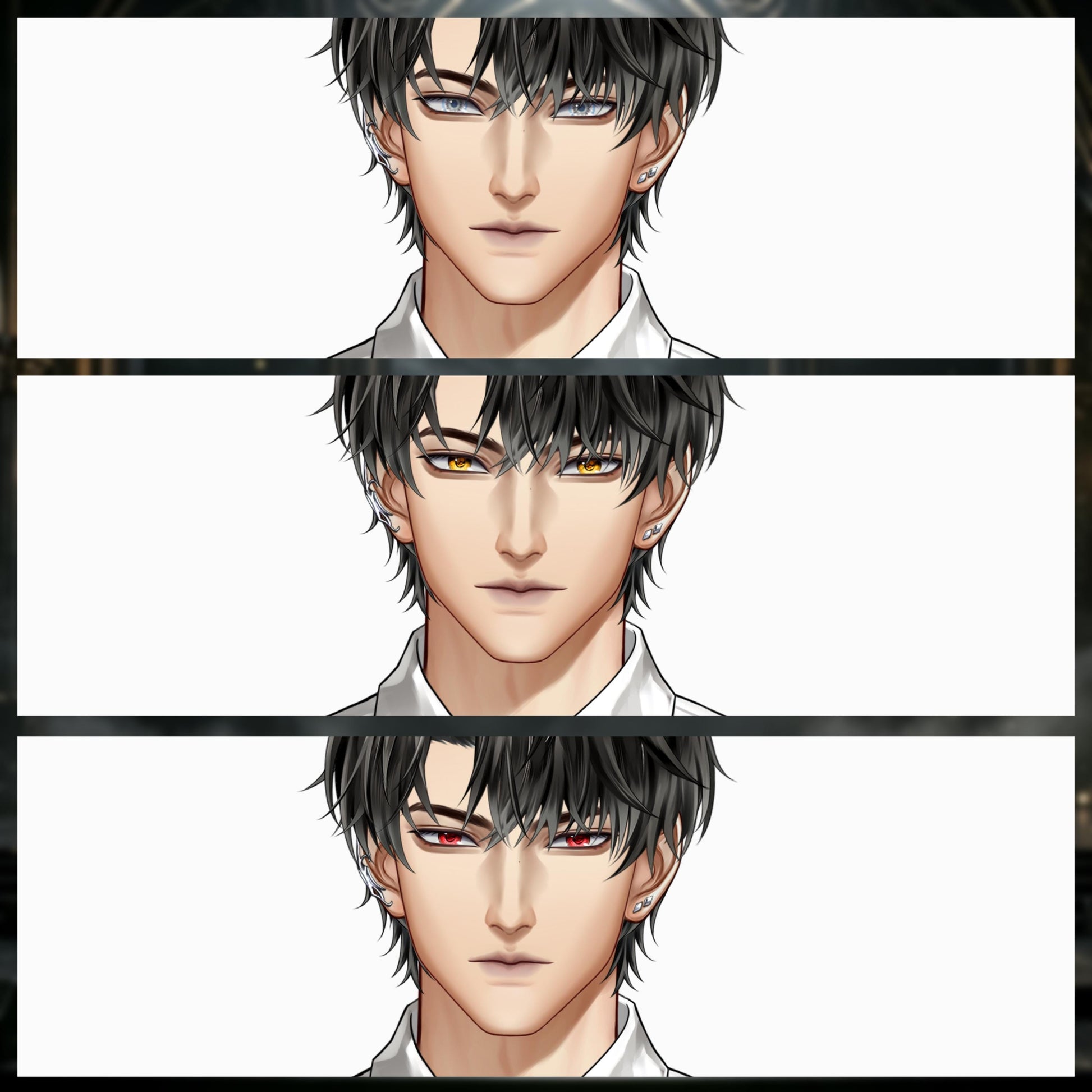 Kurogane – Premade Male VTuber Model | Dark Demon Butler VTuber Avatar | Ready to Use | Full Body | Outfit Toggles