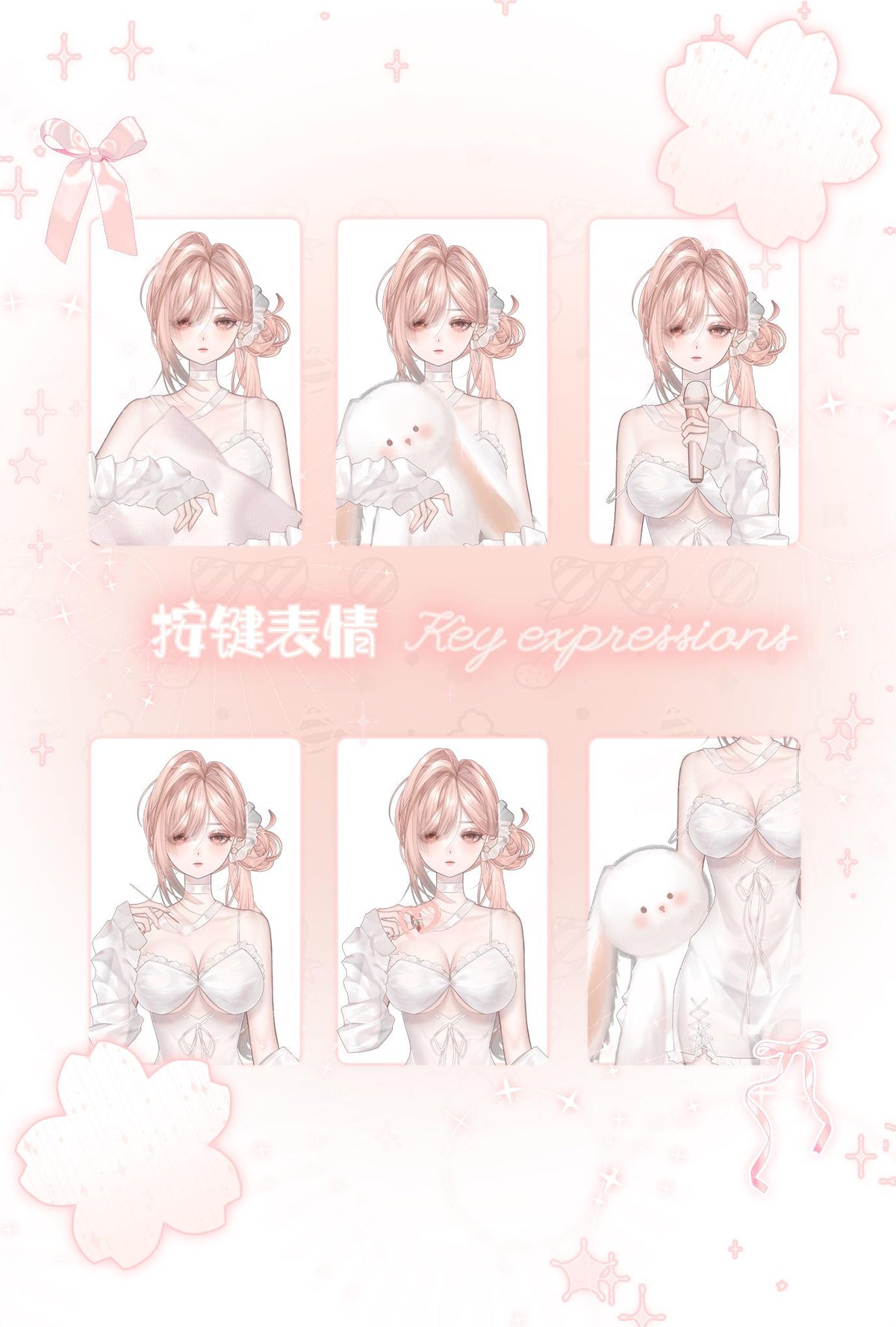 Pink Pink – Premade Female VTuber Model | Ready to Use | Full Body | 27 Toggles