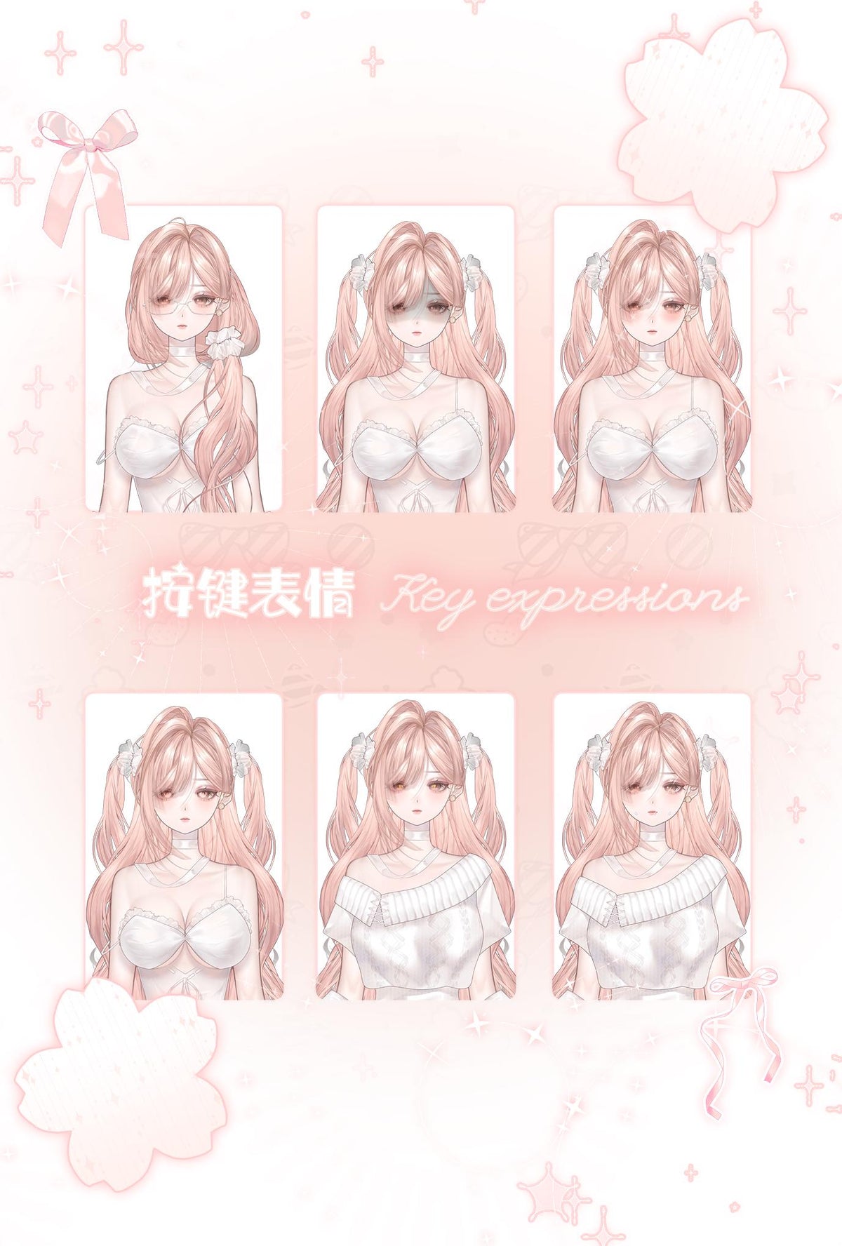 Pink Pink – Premade Female VTuber Model | Ready to Use | Full Body | 27 Toggles