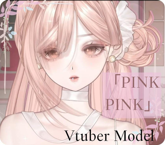 Pink Pink – Premade Female VTuber Model | Ready to Use | Full Body | 27 Toggles