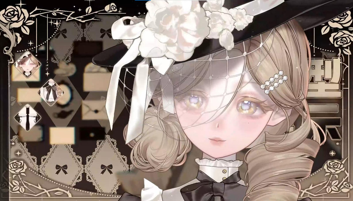 Toffee – Premade Female VTuber Model | Victorian Gothic VTuber Avatar | Ready to Use | Full Body | 22 Toggles